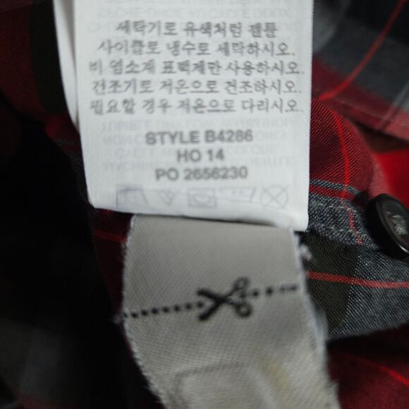 J. Crew Mens XL Red Gray Slim Fit Plaid Long Sleeve Button Down Button Up Shirt - Picture 5 of 9